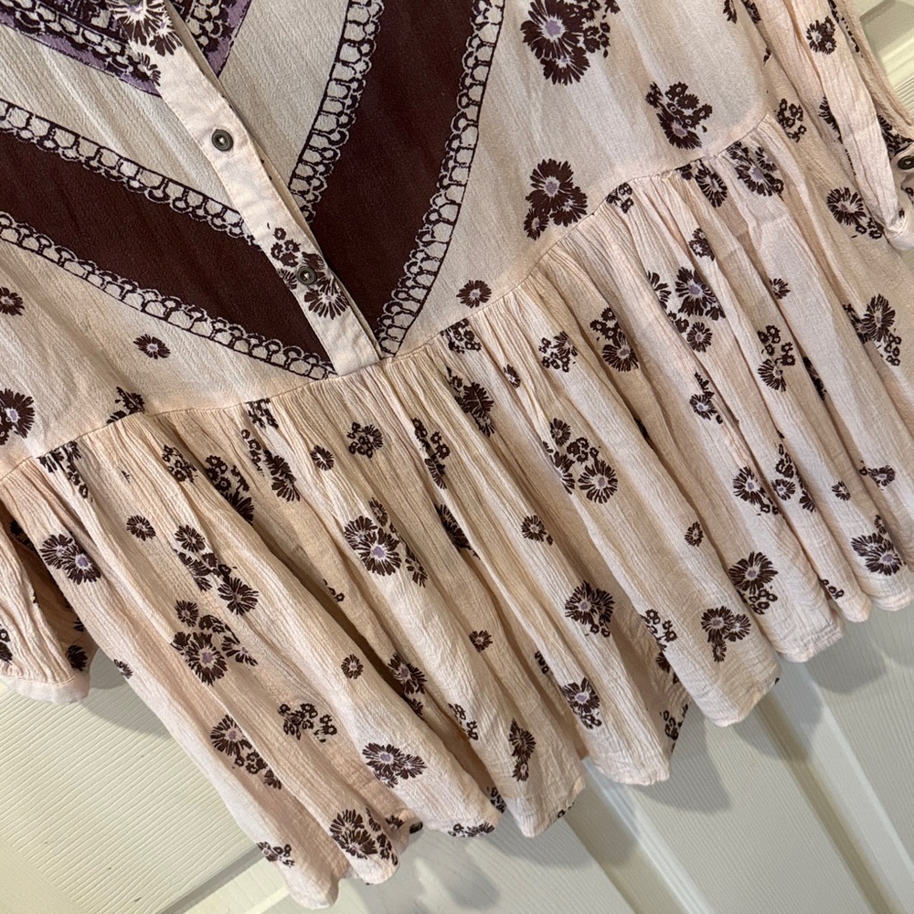 Free People From Your Heart boho floral mini dress, XS - Picture 7 of 10